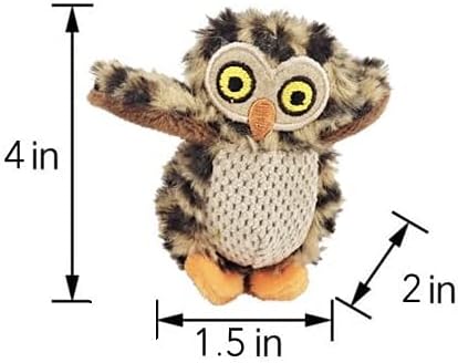 3 Pack Owl Dog Toys, Toy for Small Dogs, Plush Dog Toys with Squeaker, Multipack Puppy Toys, Toy for Small Dogs (3 Pack: Replacement Animals, Owl)