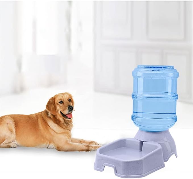 Pet Feeder and Water Dispenser Premium Quality Self-Dispensing Gravity 1 Gallon Large Capacity Pet Feeder, 3.8 Liters Capacity Pet Waterer