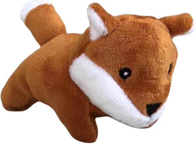 3 Pack of Fox Plush Dog Toys with Squeakers for Small and Medium Size Dogs, Replacement Animal Toys for Glow Pups Burrow Hide and Seek Tree Toy (3 Pack: Replacement Animals, Fox)