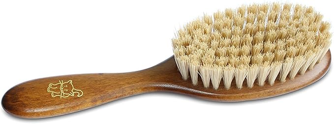 Mars Coat King Bristle Cat Hair Brush Deshedding Tool - Pet Grooming Supplies for Furry, Shaggy, Loose Hair in all Breeds, Wooden Handle for Thick Coats - ¾" Bristles, 2" Wide Head