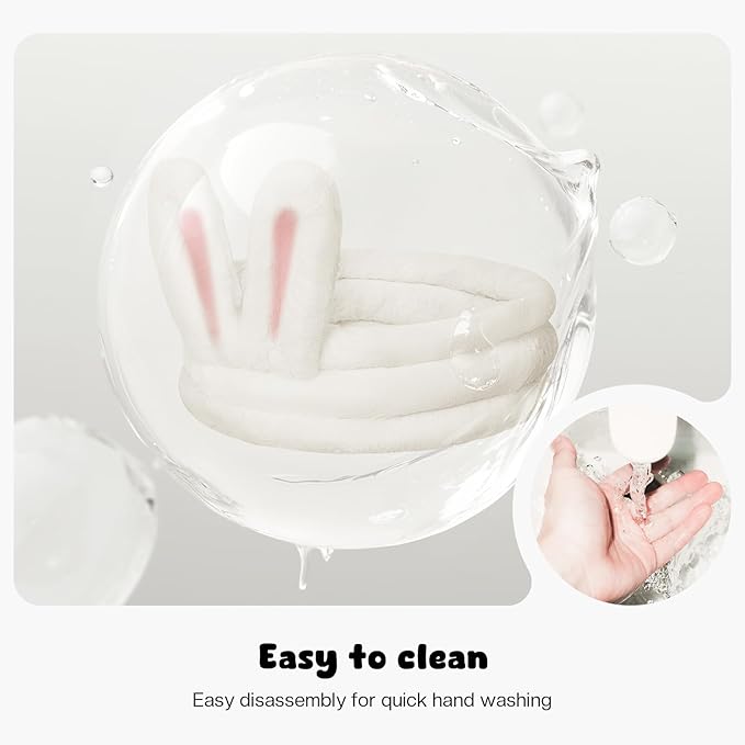 360° Rotation Cat Desk Bed, Cat Hammock Bed with Soft Rabbit Ear Cushion, Desktop Elevated Cats Beds with Metal Frames, Cats Desk Perch for Table, White