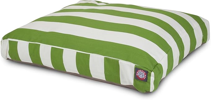 Majestic Pet Shredded Memory Foam Dog Bed Small with Removable Washable Cover – Rectangle Orthopedic Dog Bed–Durable Dog Crate Bed-Flat Dog Bed for Senior Dogs - (27x20) S - Villa - Marine