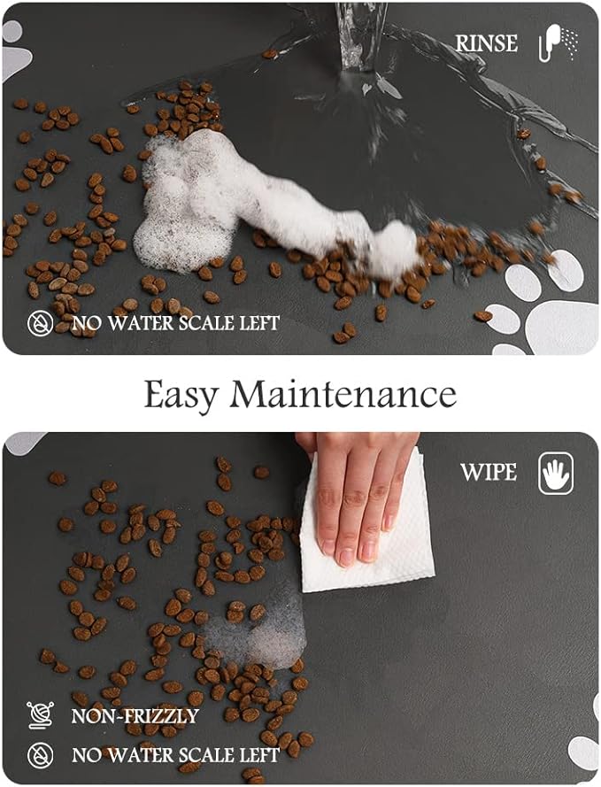 Pet Feeding Mat - Absorbent Mat for Food and Water Bowl - Quick Dry Dog Water Dispenser - Pet Supplies for Messy Drinkers