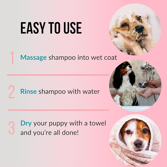 1 Gallon Tearless Puppy Shampoo and Conditioner - Anti Itch Dog Shampoo Sensitive Skin - Coconut Oil Oatmeal Pet Shampoo for Puppies