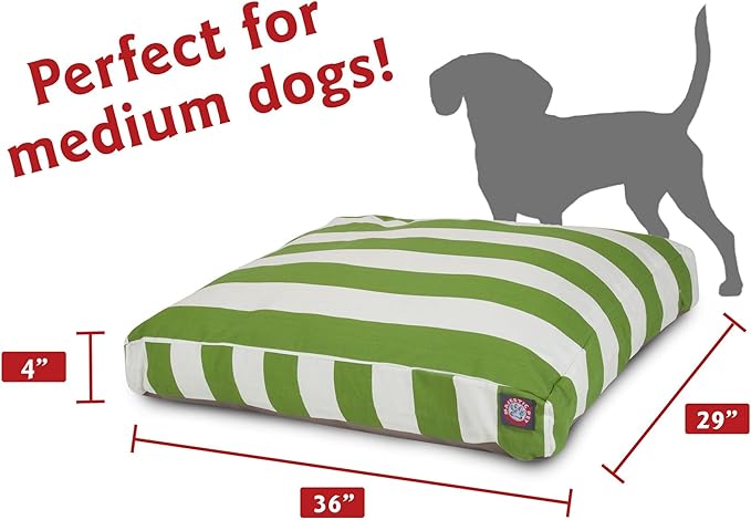 Majestic Pet Shredded Memory Foam Dog Bed Medium with Removable Washable Cover – Rectangle Orthopedic Dog Bed–Durable Dog Crate Bed-Flat Dog Bed for Senior Dogs - (35x29) M - Villa - Aubergine