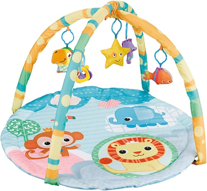 Puppy Play Gym - Dog & Cat Activity Mat with Squeaky Toys - Interactive Sensory Mat for Pets (Suitable for Dogs & Cats Up to 25 lbs)