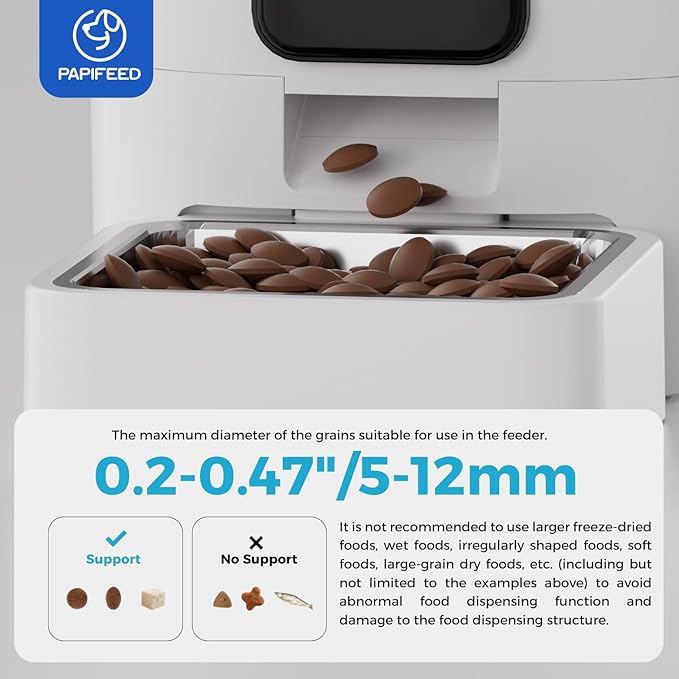 5G WiFi Automatic Cat Feeders: Smart Automatic Cat Food Dispenser with Slow Feeding Mode, Detachable for Easy Cleaning, Pet Feeder with Alexa, 1-30 Meals Per Day for Multiple Pets (6L/25 Cup)