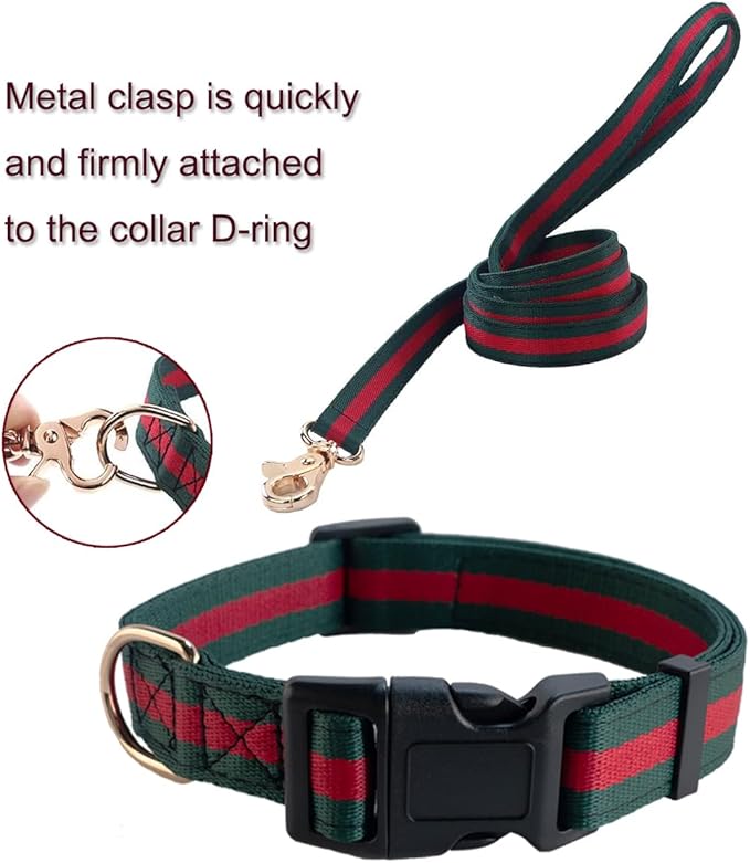Premium Dog Collar and Leash,Safety and Durable Pet Collars Leashes,Luxury Fashion Dog Collar Gift Set for Puppy Small Dogs