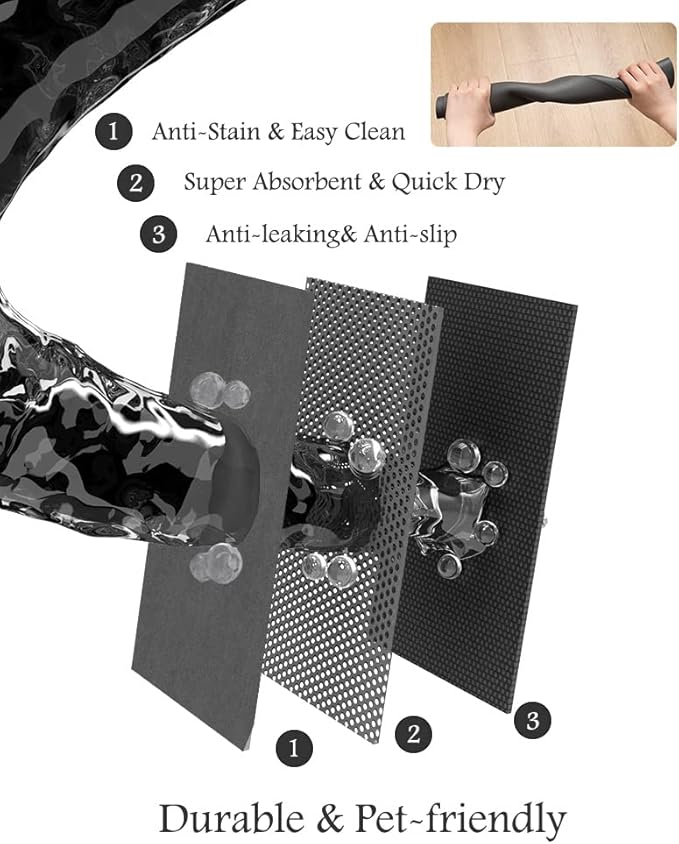 Pet Feeding Mat - Absorbent Mat for Food and Water Bowl - Quick Dry Dog Water Dispenser - Pet Supplies for Messy Drinkers