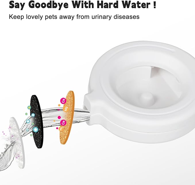 8L Automatic Pet Waterer, 100% BPA Free, Stainless Steel Gravity Feeder, Convenient Drinking Water Dispenser Designed for Dogs and Cats (White, 8L)