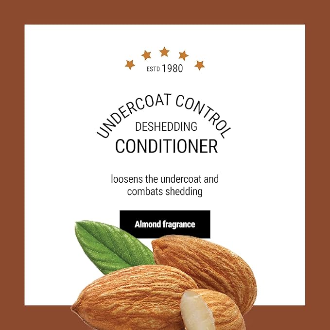 Undercoat Control deShedding Dog Shampoo and Conditioner Bundle, 16 oz - Combats and Reduces Shedding, Undercoat Removal, Omega 3 & 6 Rich, Vitamin E Strengthens The Hair Follicle