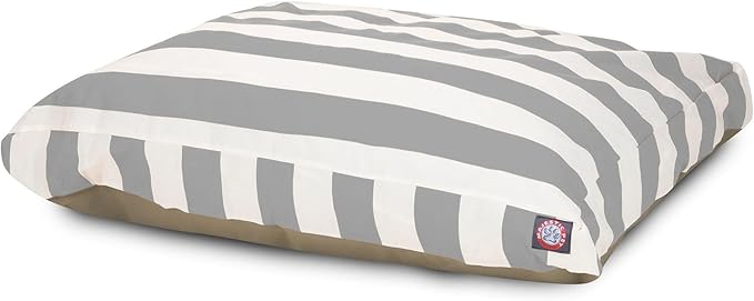 Majestic Pet Shredded Memory Foam Dog Bed Small with Removable Washable Cover – Rectangle Orthopedic Dog Bed–Durable Dog Crate Bed-Flat Dog Bed for Senior Dogs - (27x20) S - Villa - Azure