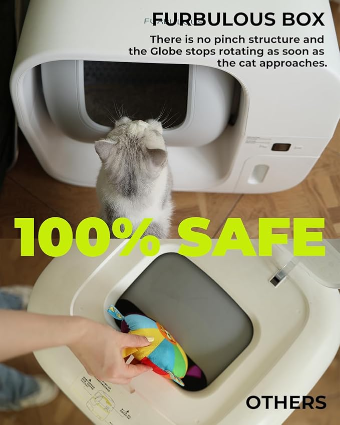 Furbulous True Odor-Free Self Cleaning and Packing Litter Box, Automatic Cat Litter Box with Self-Pack and Refill System, APP Control, Extra Large Space for 3.3-22 lbs Cats, Upgraded Version