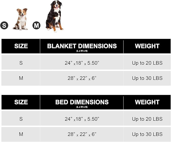 -kit Orthopedic Dog Bed with Blanket - Waterproof - Washable Cover and Memory Foam Dog Bed Cama para Perros Small Size Brown.