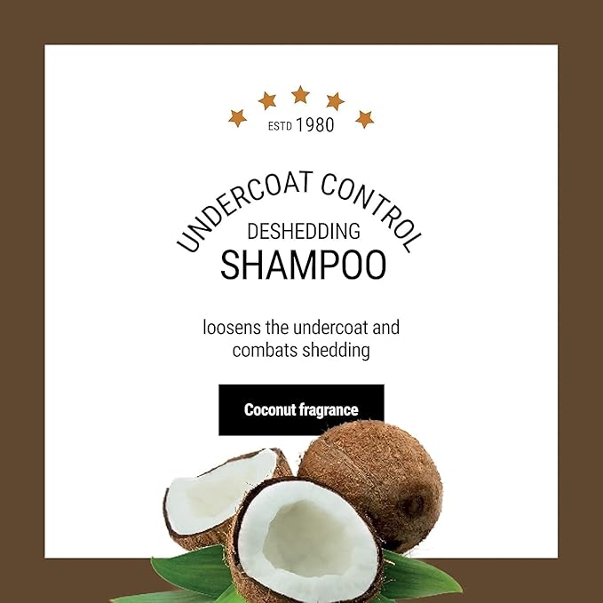 Undercoat Control deShedding Dog Shampoo and Conditioner Bundle, 16 oz - Combats and Reduces Shedding, Undercoat Removal, Omega 3 & 6 Rich, Vitamin E Strengthens The Hair Follicle