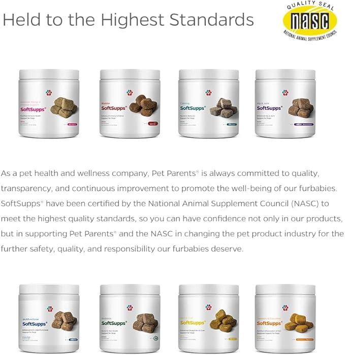 Pet Parents® Multifunctional SoftSupps® Multivitamin for Dogs w/Glucosamine Chondroitin for Dogs, Salmon Oil for Dogs, Probiotics for Dogs - Dog Multivitamin for Dog Immune Support, 90ct Dog Vitamins