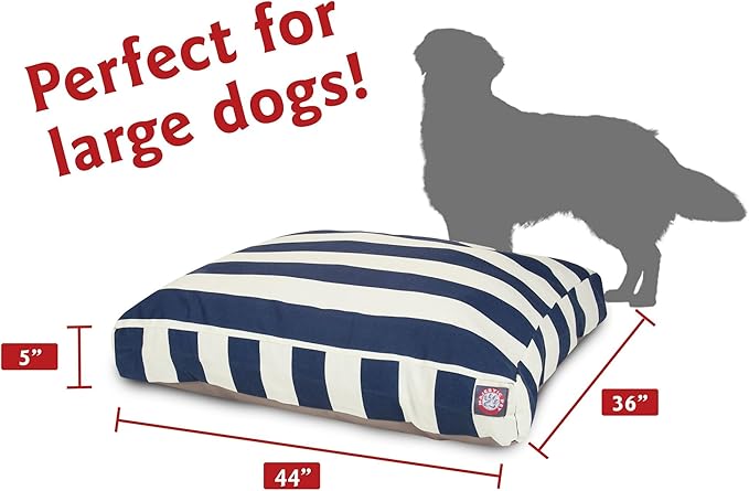 Majestic Pet Shredded Memory Foam Dog Bed Medium with Removable Washable Cover – Rectangle Orthopedic Dog Bed–Durable Dog Crate Bed-Flat Dog Bed for Senior Dogs - (35x29) M - Villa - Pearl