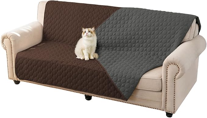 100% Double-Sided Waterproof Dog Bed Set Sofa Furniture Kid's Cat/Dog Blanket Sofa Pet Mattress, Dog Blanket for Couch Protection,Double-Sided (52"x82"(1 Per Pack), Coffee/Dark Grey)