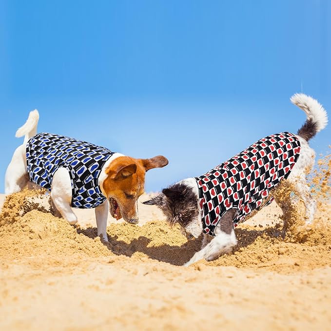 Dog Cooling Vest, Quick Dry Dog Summer Clothes Pet Vest Puppy Shirts, Sleeveless Dogs Cooling T-Shirts for Small Medium Large(Red Heart+Blue Heart, XL)