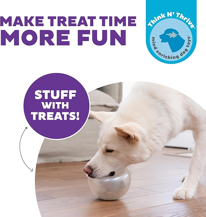 Outward Hound by Planet Dog Snoop Durable Interactive Treat Dispensing Dog Toy, Large, White