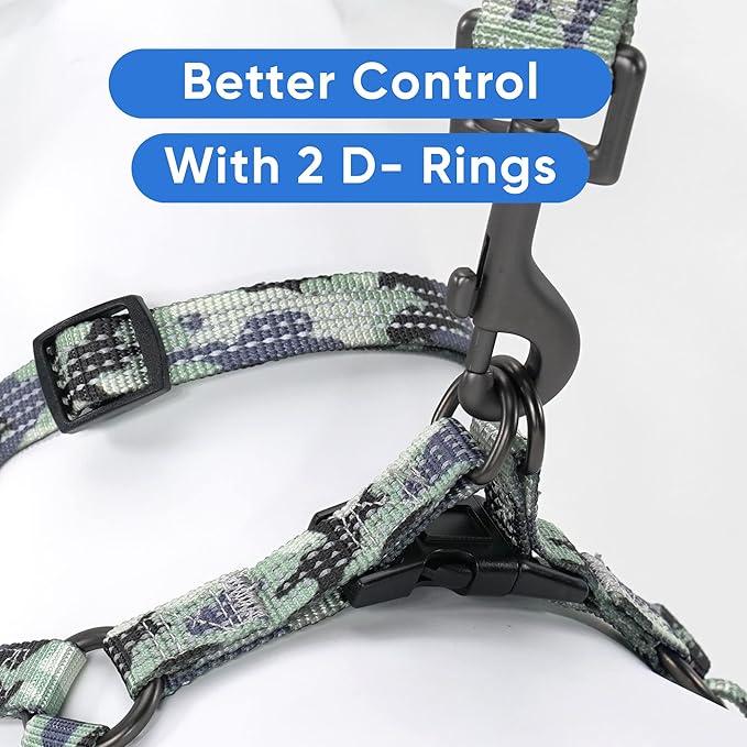 Pawtitas Dog Harness Medium Sized Dog Camouflage Grey Dog Harness Step in from a Senior Dog to a Puppy Harness Adjustable Reflective Dog Harness S Reflective Dog Vest