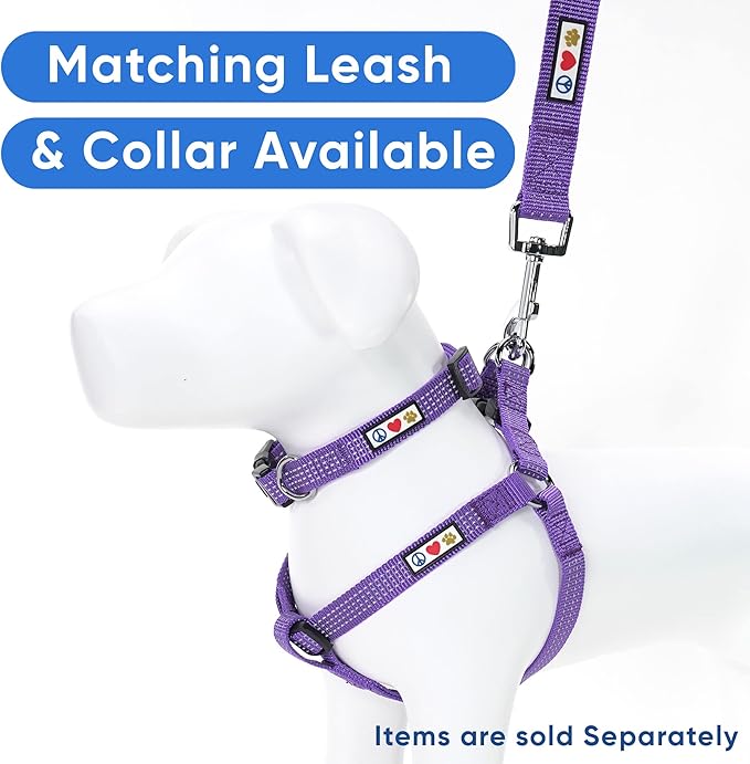 Pawtitas Dog Harness for Large Dogs Purple Dog Harness Step in from a Senior Dog to a Puppy Harness Adjustable Reflective Dog Harness S Reflective Dog Vest