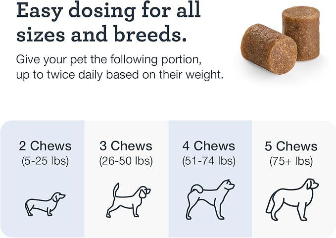 Kradle Daily Hip & Joint Chews for Dogs - Mobility & Joint Supplement for Dogs - Soft Chews with Glucosamine, Chondriotin, MSM & Hyaluronic Acid (75-Count Chews & 4oz Spray)