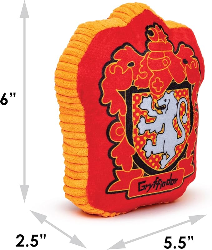 Buckle-Down The Wizarding World of Harry Potter Dog Toy, Gryffindor Lion Crest Pet Toy, Plush