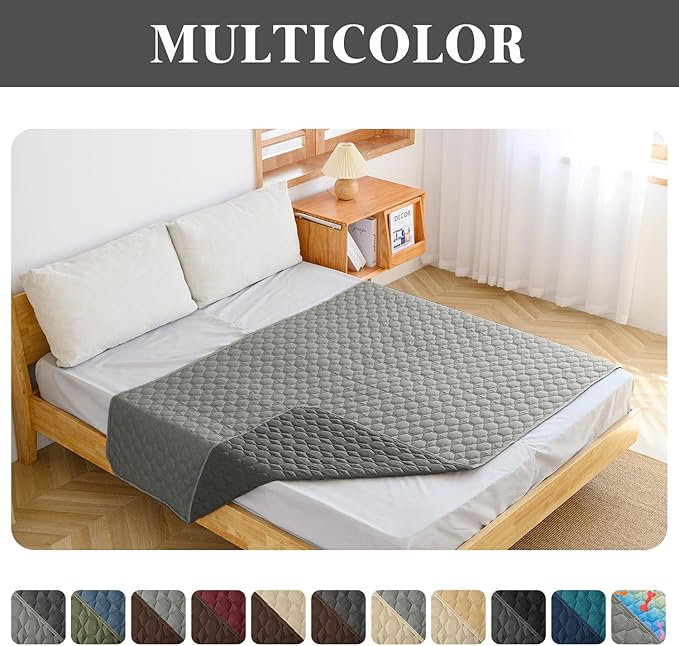 100% Double-Sided Waterproof Dog Bed Set Sofa Furniture Kid's Cat/Dog Blanket Sofa Pet Mattress, Dog Blanket for Couch Protection,Double-Sided (102"x90"(1 Per Pack),Grey/Dark Grey)