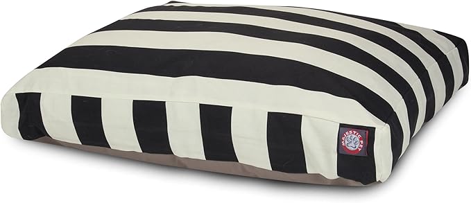 Majestic Pet Shredded Memory Foam Dog Bed Medium with Removable Washable Cover – Rectangle Orthopedic Dog Bed–Durable Dog Crate Bed-Flat Dog Bed for Senior Dogs - (35x29) M - Villa - Marine
