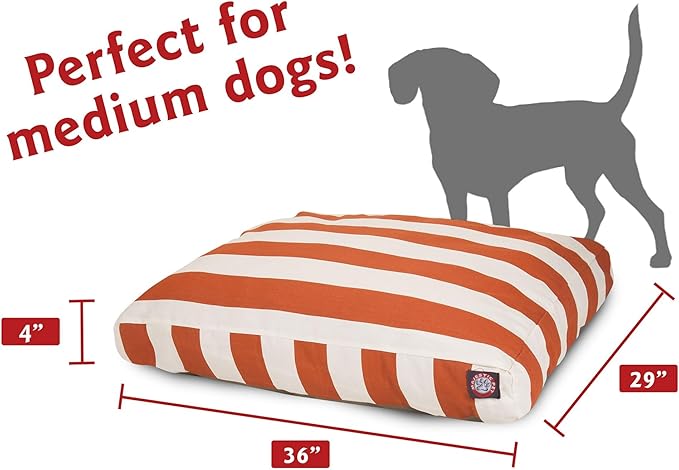 Majestic Pet Shredded Memory Foam Dog Bed Small with Removable Washable Cover – Rectangle Orthopedic Dog Bed–Durable Dog Crate Bed-Flat Dog Bed for Senior Dogs - (27x20) S - Villa - Storm