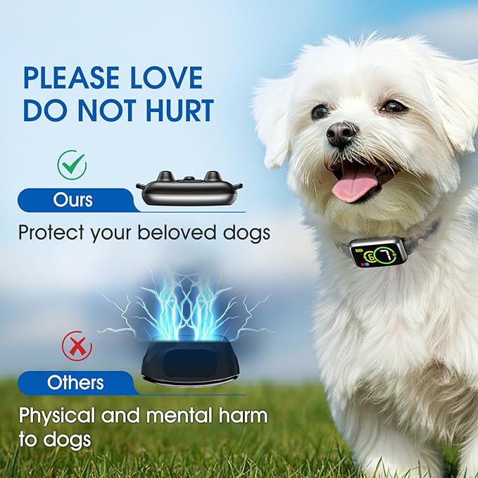 Bark Collar, Smart Dog Bark Collar, Automatic Bark Collar for Small Dogs 5-15lbs, Medium, Large Dogs, Humane Stop Anti-Barking with Beep, Vibration & 7 Adjustable Sensitivity, IP67 2 Pack