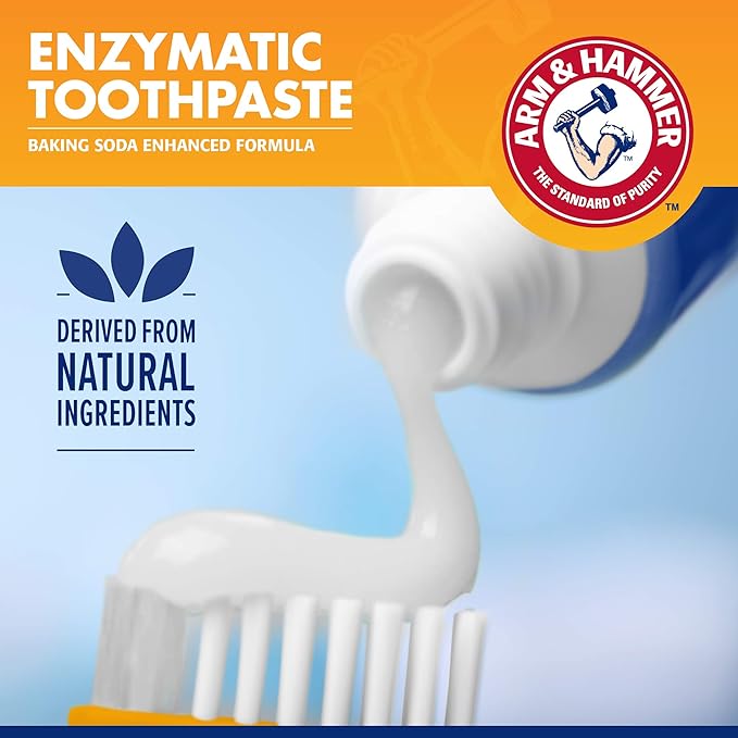 Arm & Hammer for Pets Tartar Control Enzymatic Toothpaste for Dogs Reduces Plaque & Tartar Buildup Safe for Puppies Beef Flavor, 2.5 Ounces Dog Toothpaste (Pack of 1)