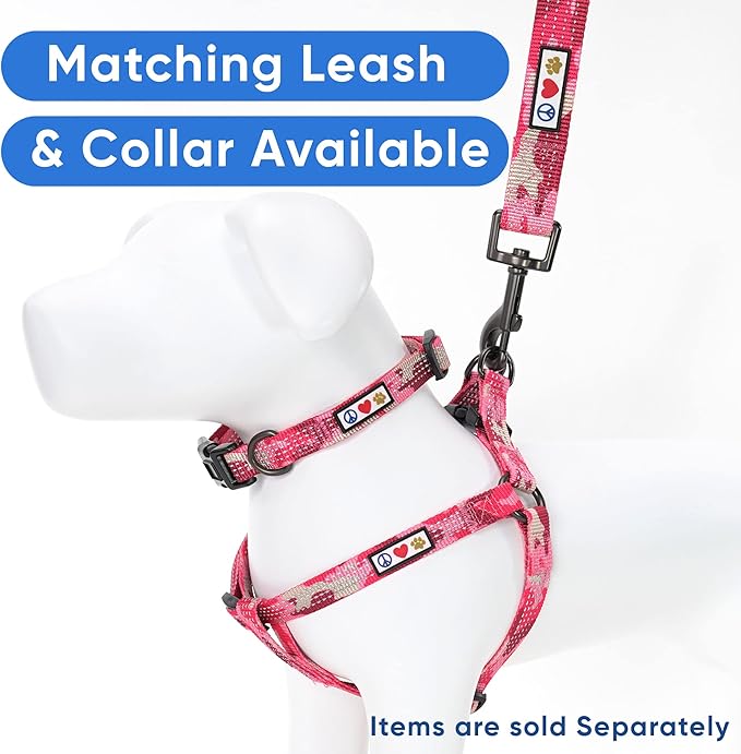Pawtitas Extra Small Dog Harness Camouflage Pink Dog Harness Step in from a Senior Dog to a Puppy Harness Adjustable Reflective Dog Harness XS Reflective Dog Vest
