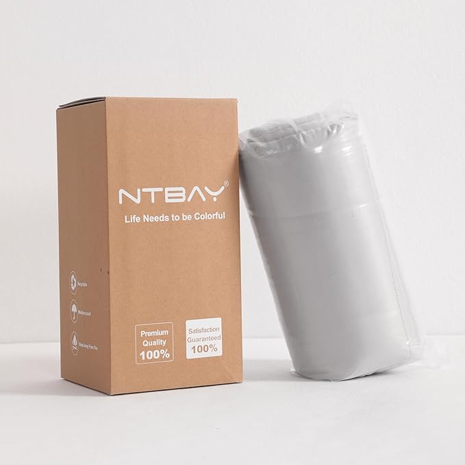 NTBAY Cooling Comforter King - Japanese Double-Sided Cold Tech Fabric Cooling Blanket for Hot Sleepers, Q-Max 0.45, All-Season Lightweight Blanket to Quickly Cool Down, 104x90 Inches, Light Grey