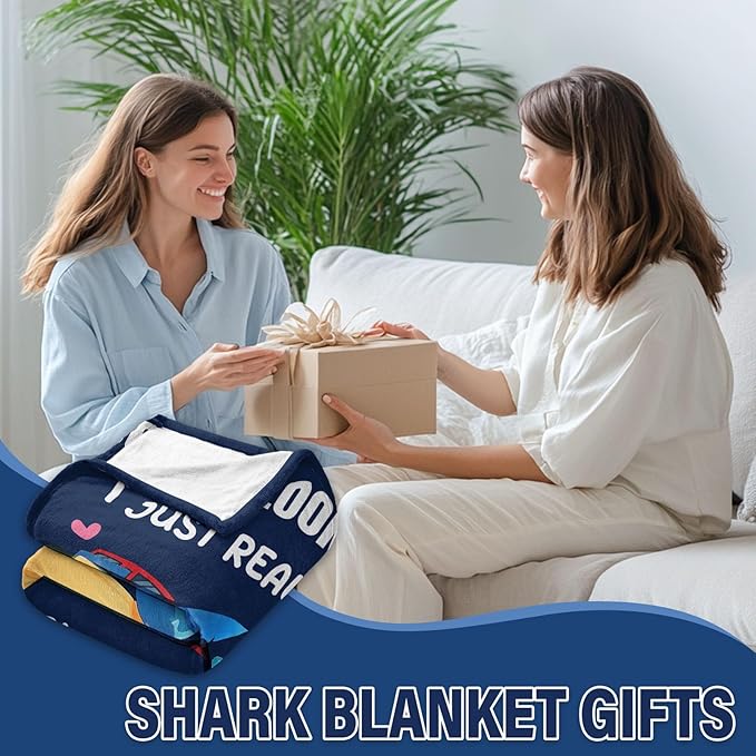 Shark Blanket 50"x60", Cozy Shark Gifts for Women Birthday Gift Ideas, Ideal Sharks Birthday Party Decorations on Sofa Counch, Blanket Gifts for Sharks Lovers