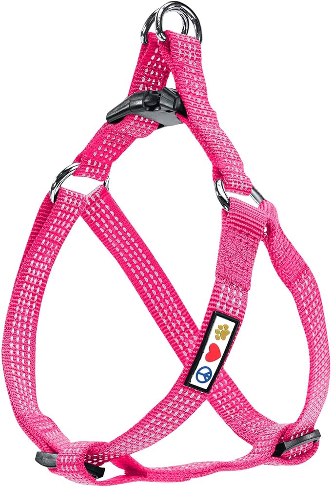 Pawtitas Extra Small Dog Harness Pink Dog Harness Step in from a Senior Dog to a Puppy Harness Adjustable Reflective Dog Harness XS Reflective Dog Vest