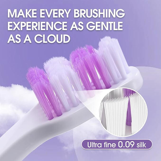 Dog Toothbrush - Dual Head Tooth Brush Newly Upgraded 60° Wavy Brush Head - Surrounds Teeth Like a Cloud for Dental Care and Cleaning - Suitable for Large/Medium and Small Dogs (Small Head End)