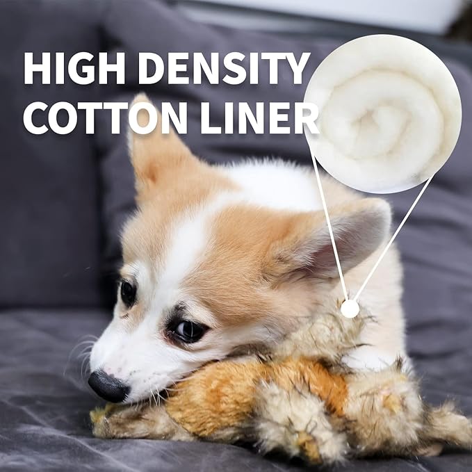 ALL FOR PAWS Squeaky Dog Toys,Animal Plush Dog Toy,Stuffed Dog Toys,Puppy Toys for Teething Small Dogs