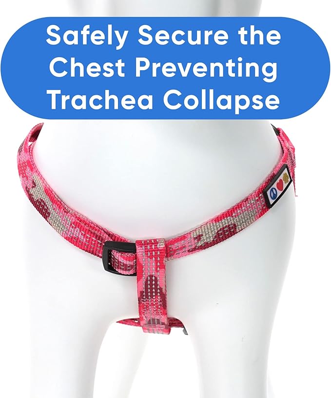 Pawtitas Extra Small Dog Harness Camouflage Pink Dog Harness Step in from a Senior Dog to a Puppy Harness Adjustable Reflective Dog Harness XS Reflective Dog Vest