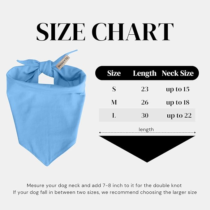 Premium Solid Blue Dog Bandana, Luxury Soft Cotton Adjustable Triangle Scarf for Large Dogs, Comfortable, Stylish, and Customizable for All Seasons, Dog Accessories