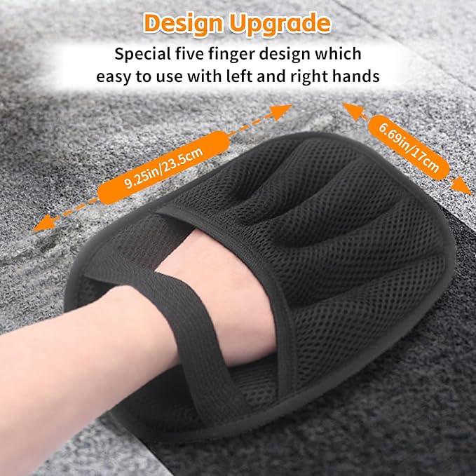 Pet Hair Removal Glove for Cats & Dogs Five-Finger Electrostatic Pet Hair Remover Glove for Clothing, Couch, Carpet, Furniture, Great Alternative to Pet Lint Roller