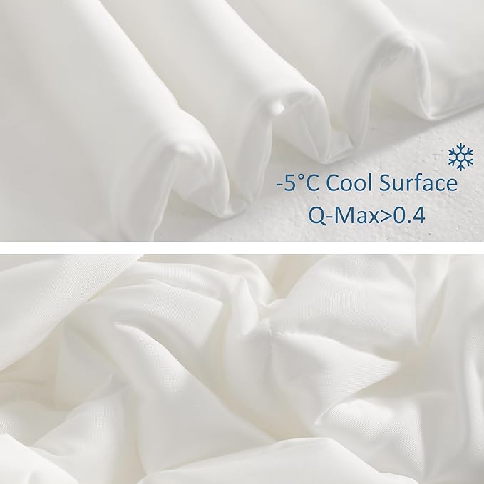NTBAY Cooling Throw Blanket, Japanese Double-Sided Cold Tech Fabric Cooling Blanket for Dogs, Q-Max 0.43, 50x60 Inches, White