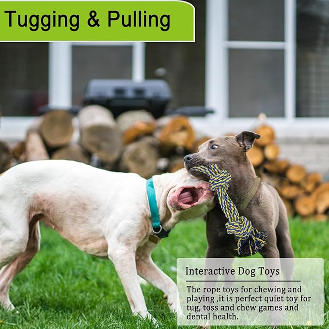 Dog Bungee Tug Toy Hanging from Tree,Outdoor Tether Tug of War Interactive Dog Rope with Chew Lure for Small Medium Large Dogs (Yellow)