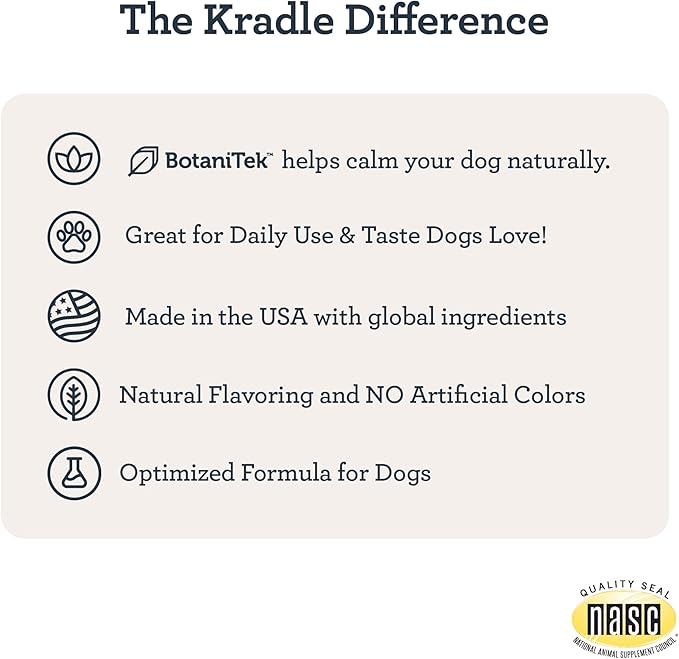 Kradle Daily Hip & Joint Chews for Dogs - Mobility & Joint Supplement for Dogs - Soft Chews with Glucosamine, Chondriotin, MSM & Hyaluronic Acid (75-Count Chews & 4oz Spray)