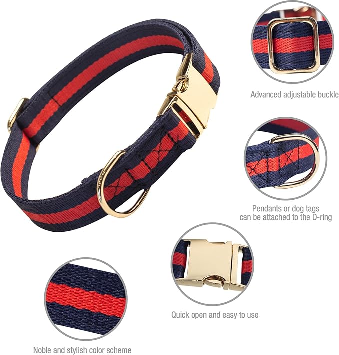 Elegant and Nobility Dog Collar, Comfortable and Durable Pet Collars,Luxury Dog Collars Packing Gift for Big Large Dogs