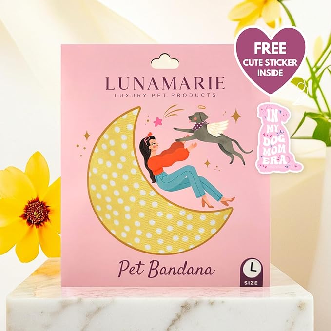 Luxury Pet Birthday Bandanas -Premium & Silky Poly Fabric | 100% Handmade | Custom Shape Dual Layered (Sophie, X-Small)