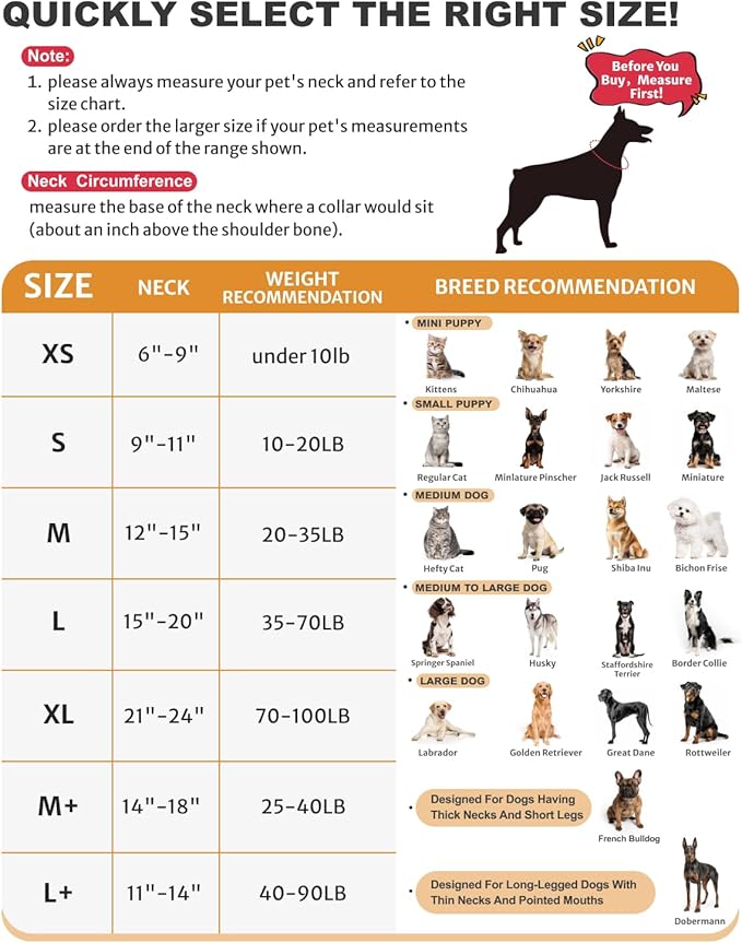 'MIDOG Dog Cones for Large Dogs, Cone for Dogs After Surgery, Soft Protective Recovery Donut Collar for Dogs to Prevent Touching Stitches, Wounds, and Rashes, Does Not Block Vision E-Collar. -Red,M