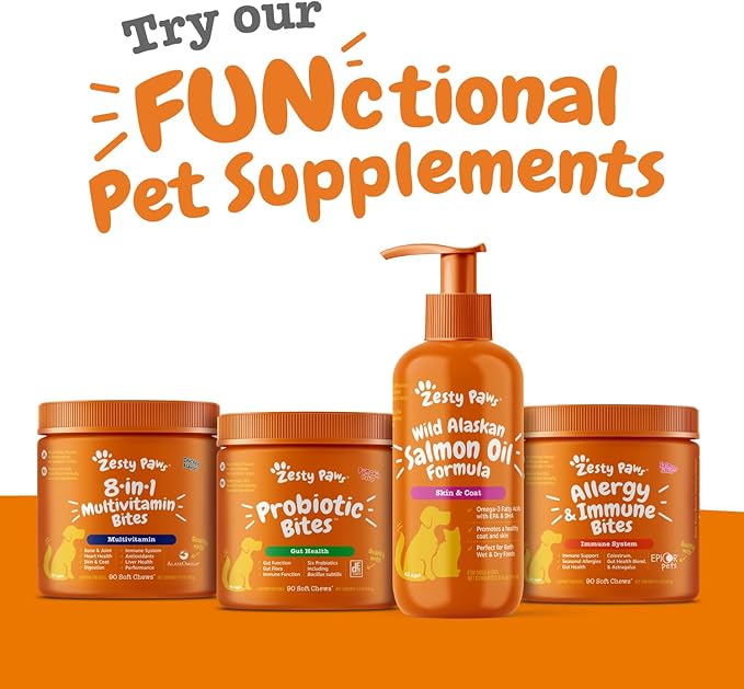 Zesty Paws Dental Bones - Fights Tartar & Plaque - Gum, Teeth & Bone Health - Cinnamon for Dog Breath - Immune, Joint, Gut, Skin & Coat Support - Omega 3 EPA & DHA and Calcium - Large Dogs - 24 ct…