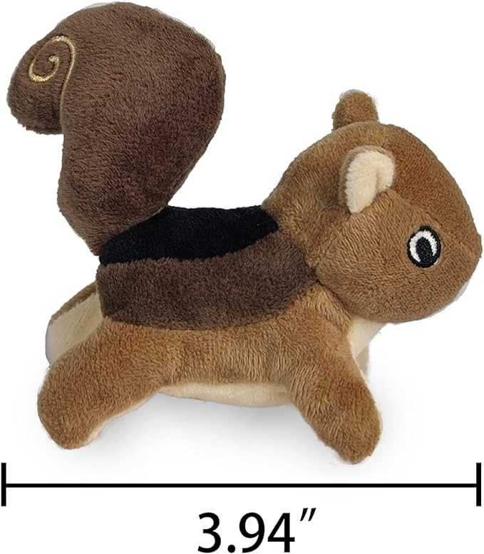 Hide and Seek Dog Toy, Stuffed Animal Tree House, Burrow Dog Toy, Hide and Seek Toy for Small Dogs (Replacement Animals, Squirrel)